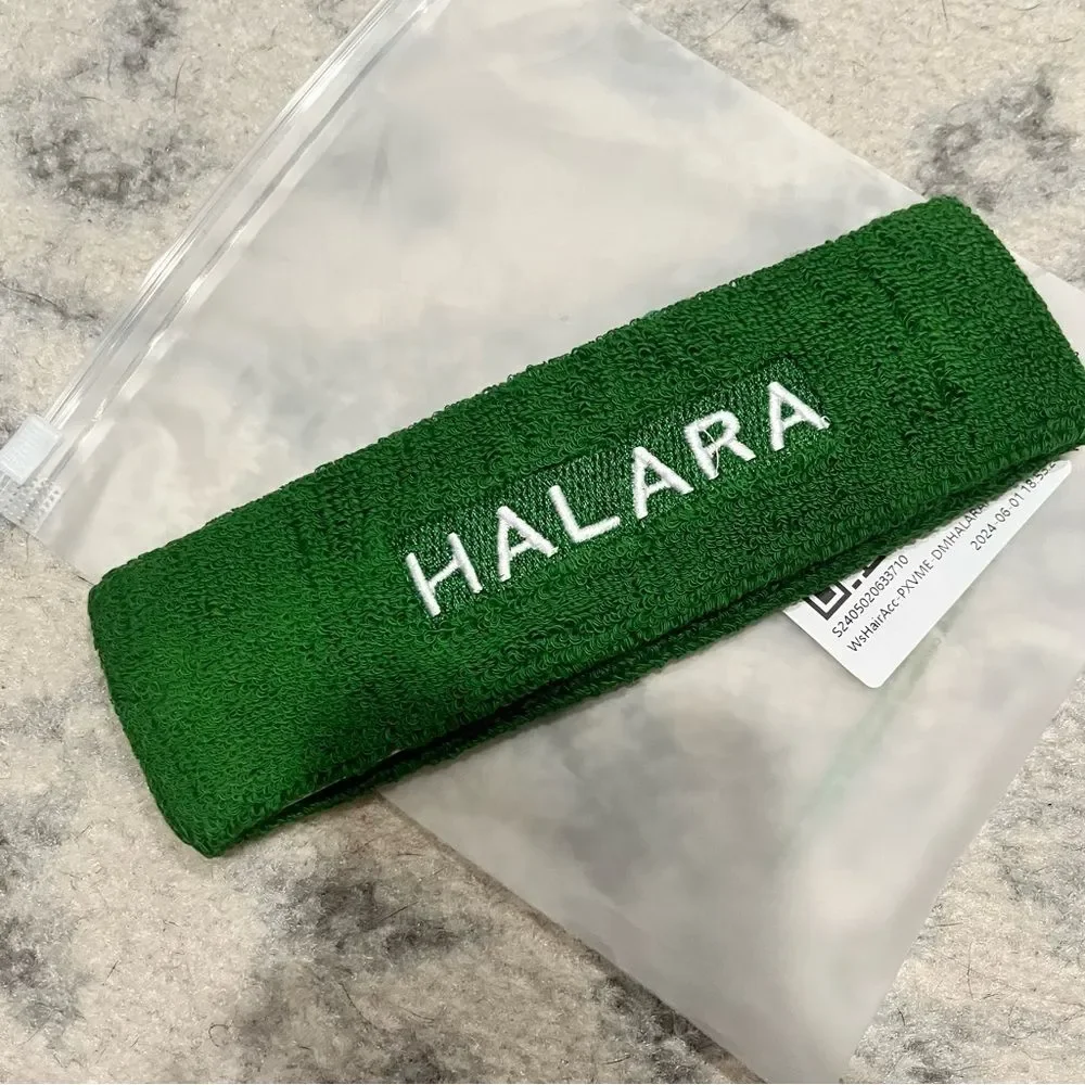 NWT Halara Courtyard Green Solid Sport Headband